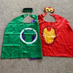 2 Super hero cape and mask